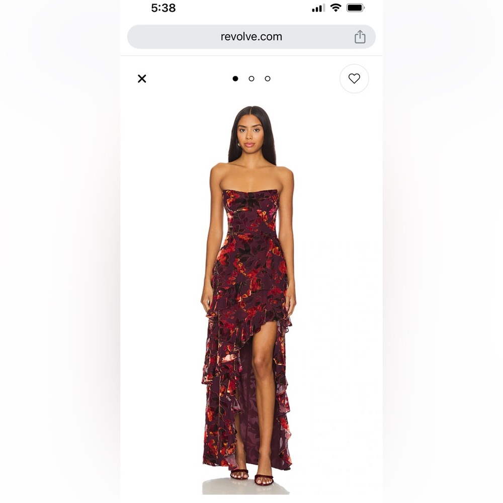 Amanda uprichard magnolia maxi dress in sorrel burnout